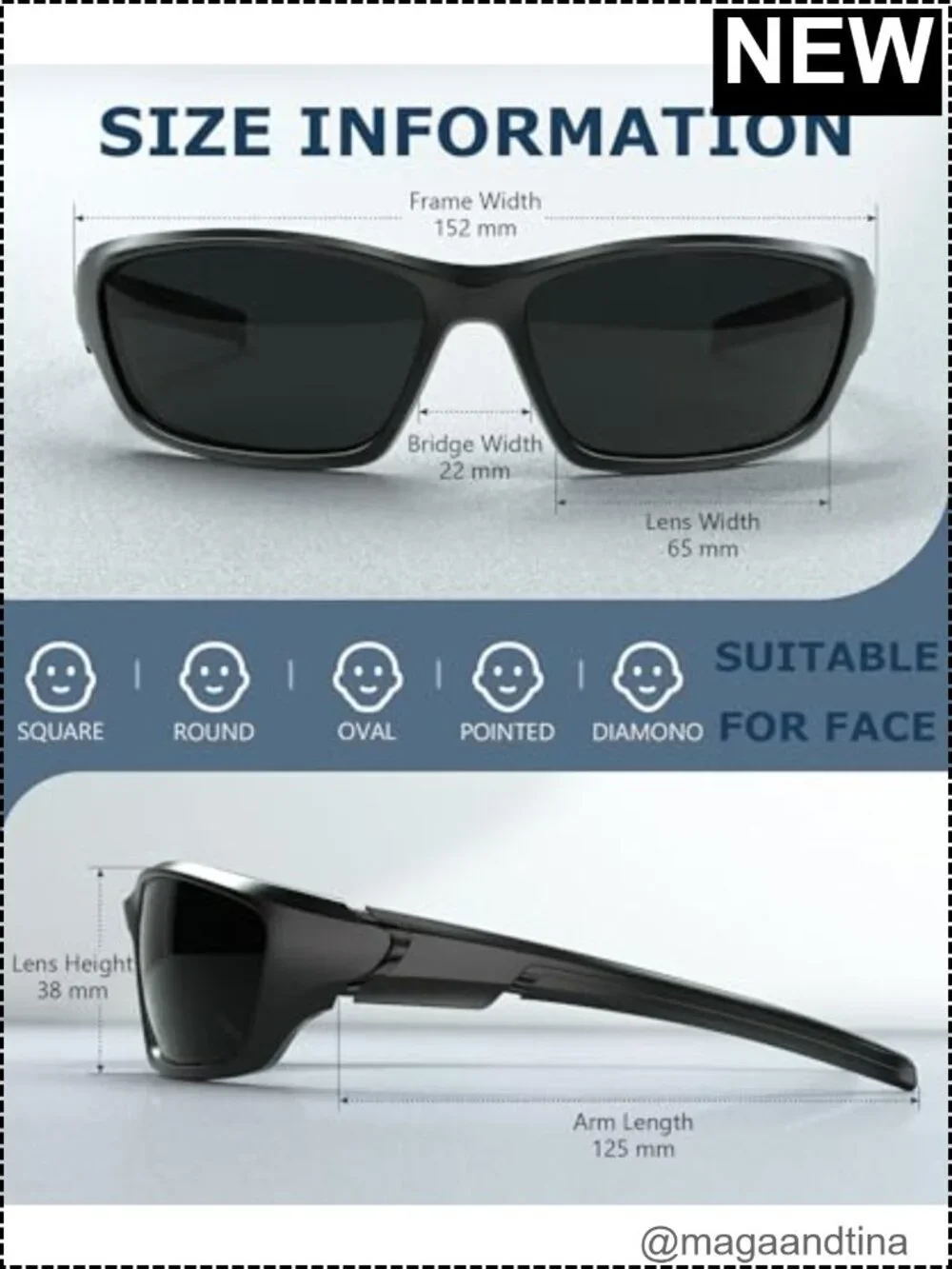 Polarized Sports Sunglasses UV400 Protection for Men Women Cycling Running